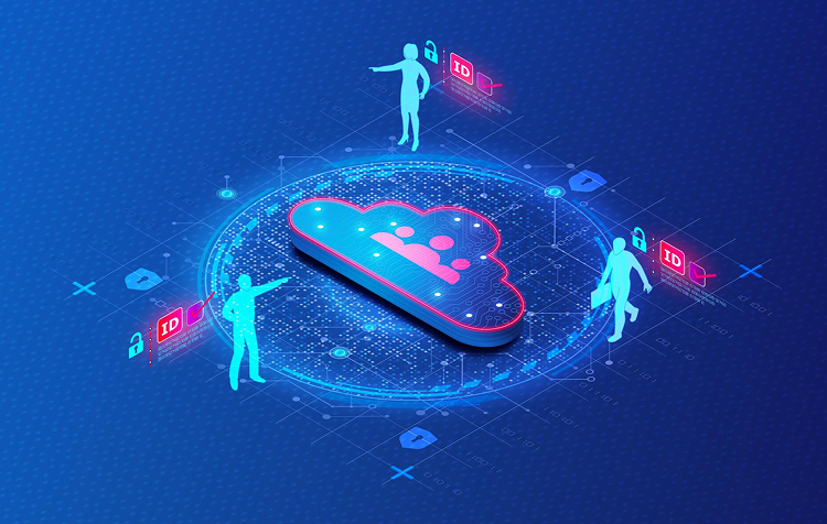 Cloud identity and role-based access control illustration